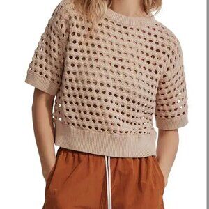 Varley claybourne open stitch sweater Small